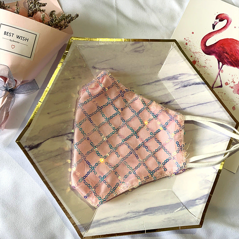 Sunscreen sequin mask