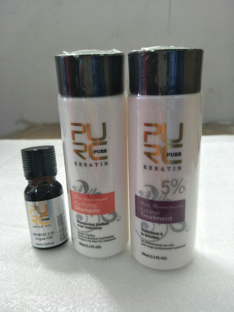 PURE Straightening Hair Repair And Straighten Damage Hair Products Brazilian Keratin Treatment  Purifying Shampoo