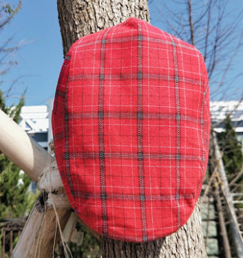 Plaid sunscreen cap
