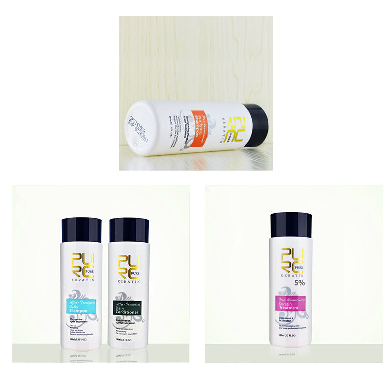PURE Straightening Hair Repair And Straighten Damage Hair Products Brazilian Keratin Treatment  Purifying Shampoo