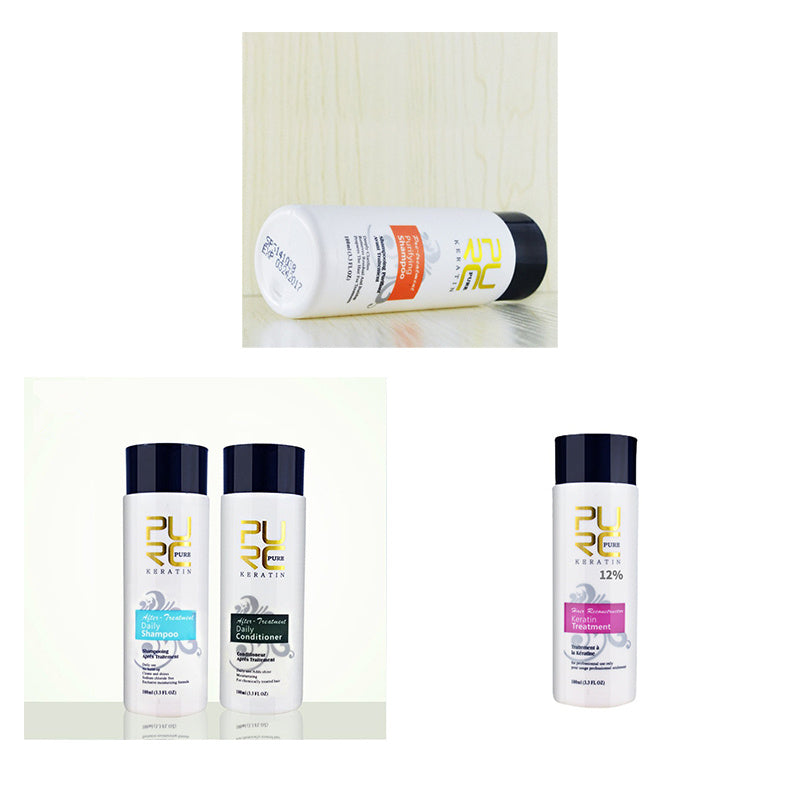 PURE Straightening Hair Repair And Straighten Damage Hair Products Brazilian Keratin Treatment  Purifying Shampoo