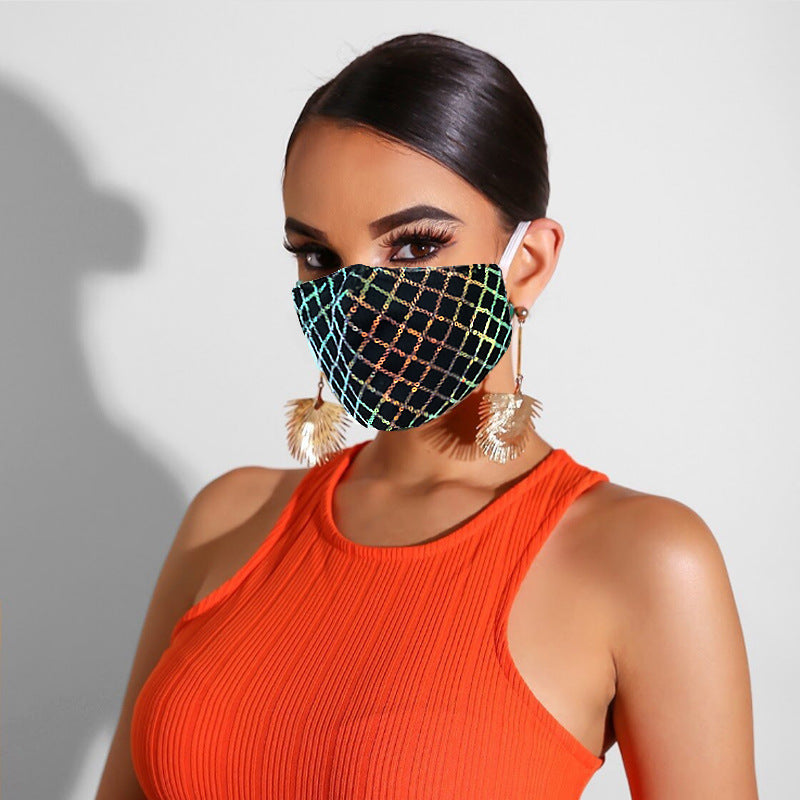 Sunscreen sequin mask