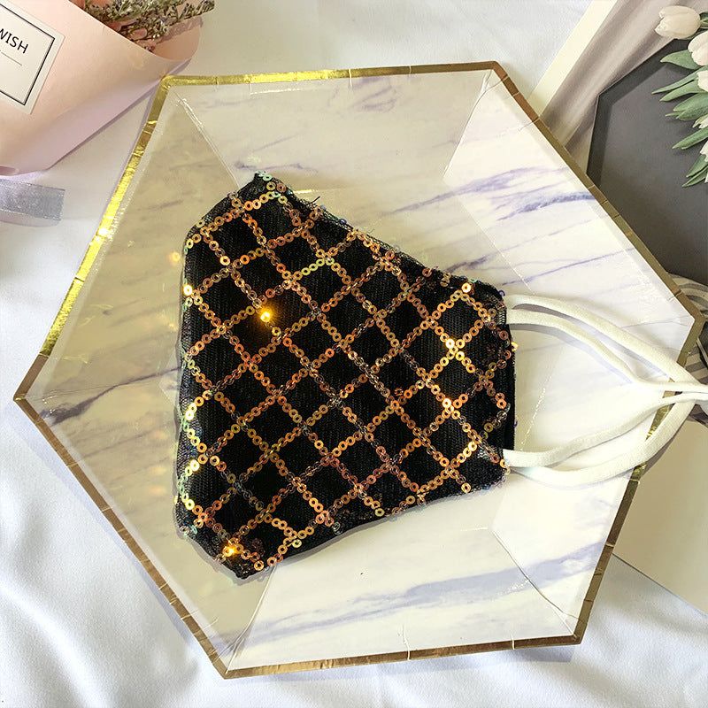 Sunscreen sequin mask