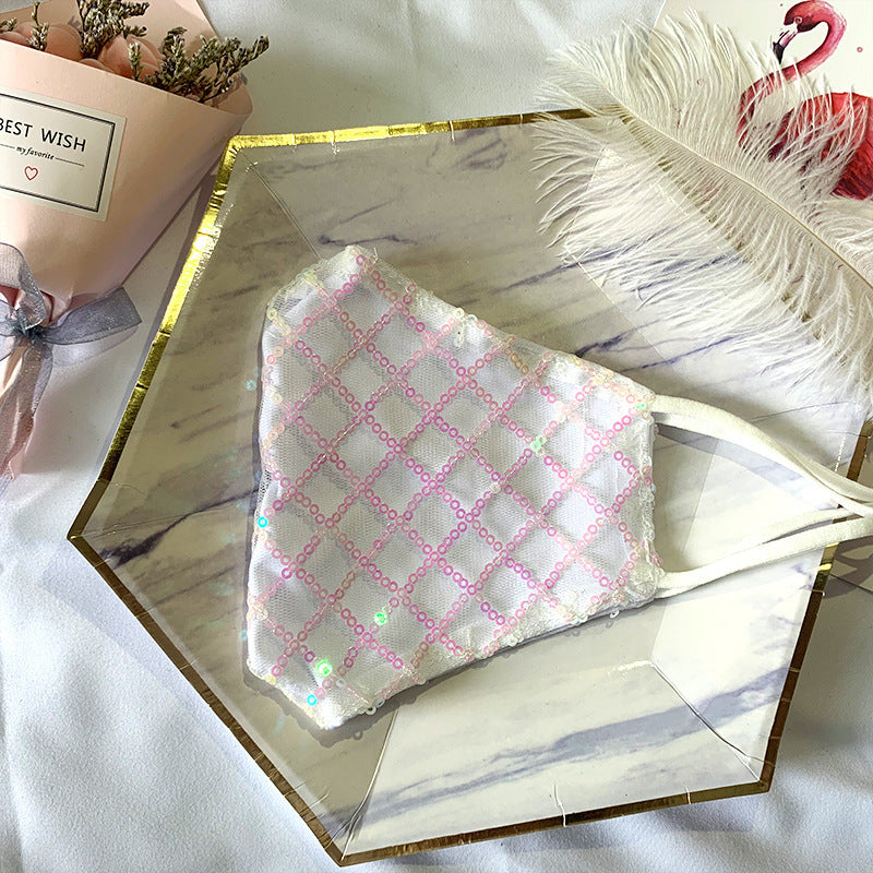 Sunscreen sequin mask