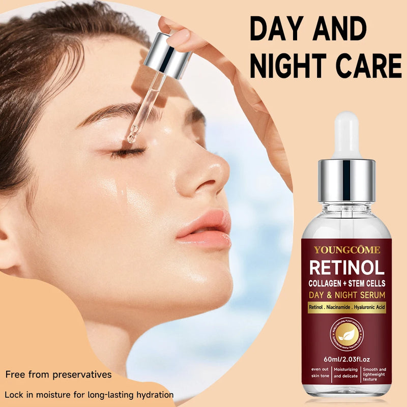 Retinol Day Night Moisturizer Collagen Smooth wrinkles Face Cream For Moisturizer Whitening Brighten Skin Products Care serum