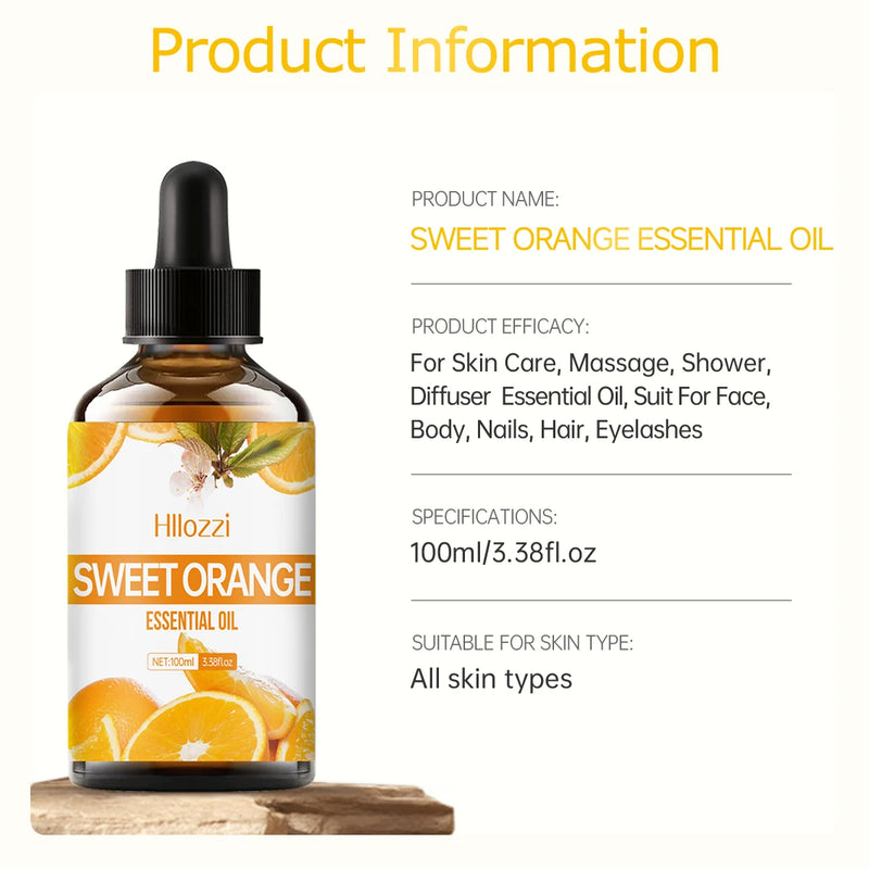 30ml/60ml/100ml sweet orange skin care essential oil plant extract essential oil for body care