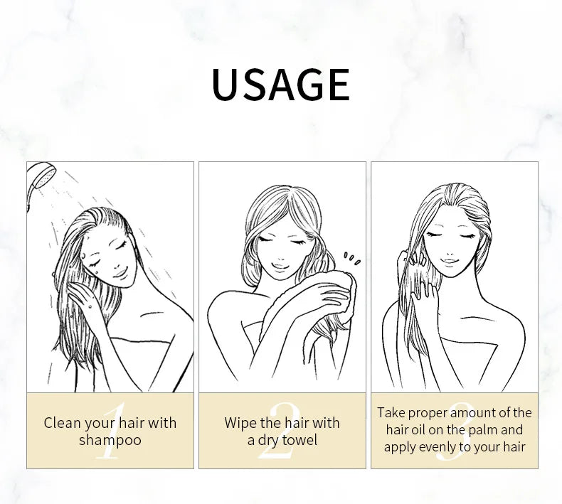 60ML Hair Care Moroccan Pure Argan Oil Hair Essential Oil for Dry Hair Types Multi-functional Hair Care Products for Woman