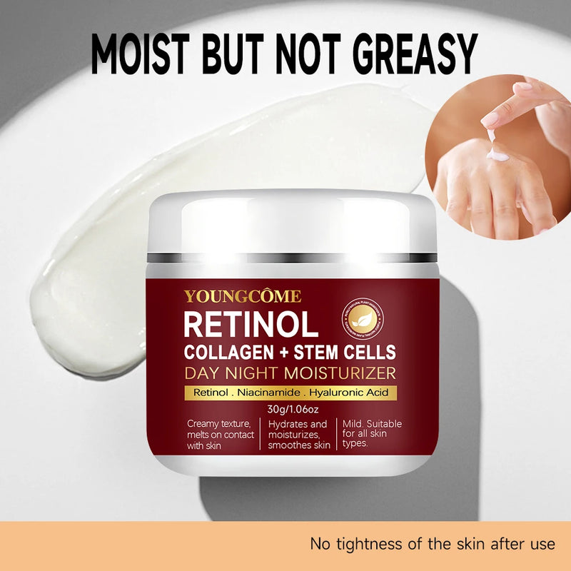 Retinol Day Night Moisturizer Collagen Smooth wrinkles Face Cream For Moisturizer Whitening Brighten Skin Products Care serum