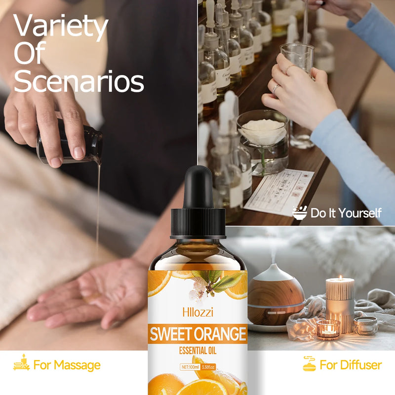 30ml/60ml/100ml sweet orange skin care essential oil plant extract essential oil for body care