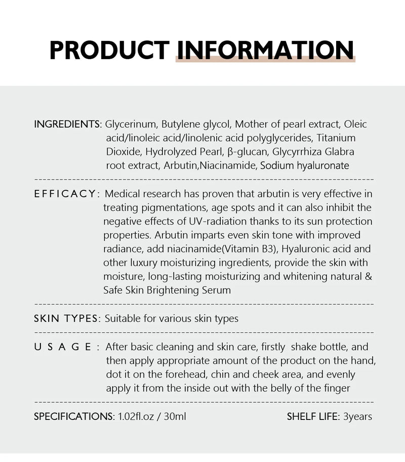 VIBRANT GLAMOUR Arbutin Serum Niacinamide  30ml