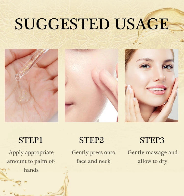 Niacinamide 24k Gold Serum Whitening Dark Spot Remover Anti Aging Hyaluronic Acid Face Serum Facial Skin Care Beauty Health