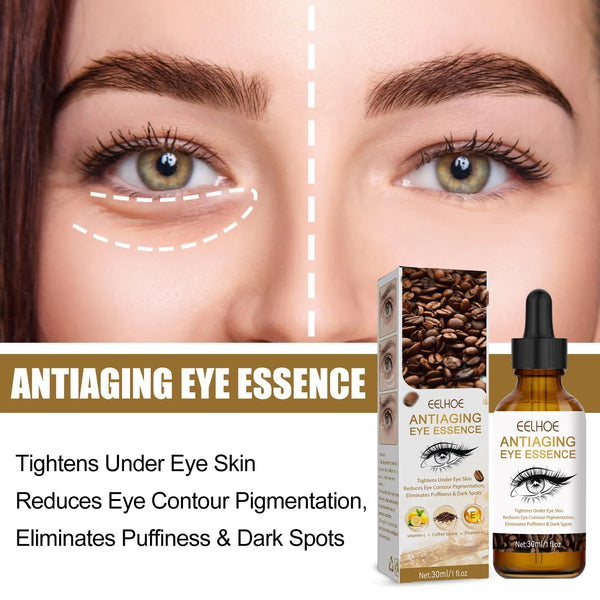 EELHOE Anti-Aging Eye Serum for Dark Circles Fine Lines Pores Whitening and Lightening Essence for Eye Bags Care
