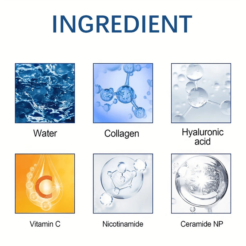 Collagen Facial Essence Fade Forehead Fine Lines Repair Dry Firm Lift Skin Nourish Improve Skin Texture Protect Skin Barrier