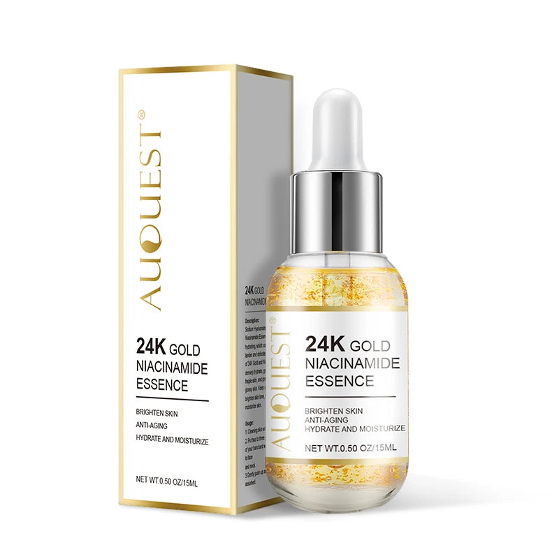 Niacinamide 24k Gold Serum Whitening Dark Spot Remover Anti Aging Hyaluronic Acid Face Serum Facial Skin Care Beauty Health