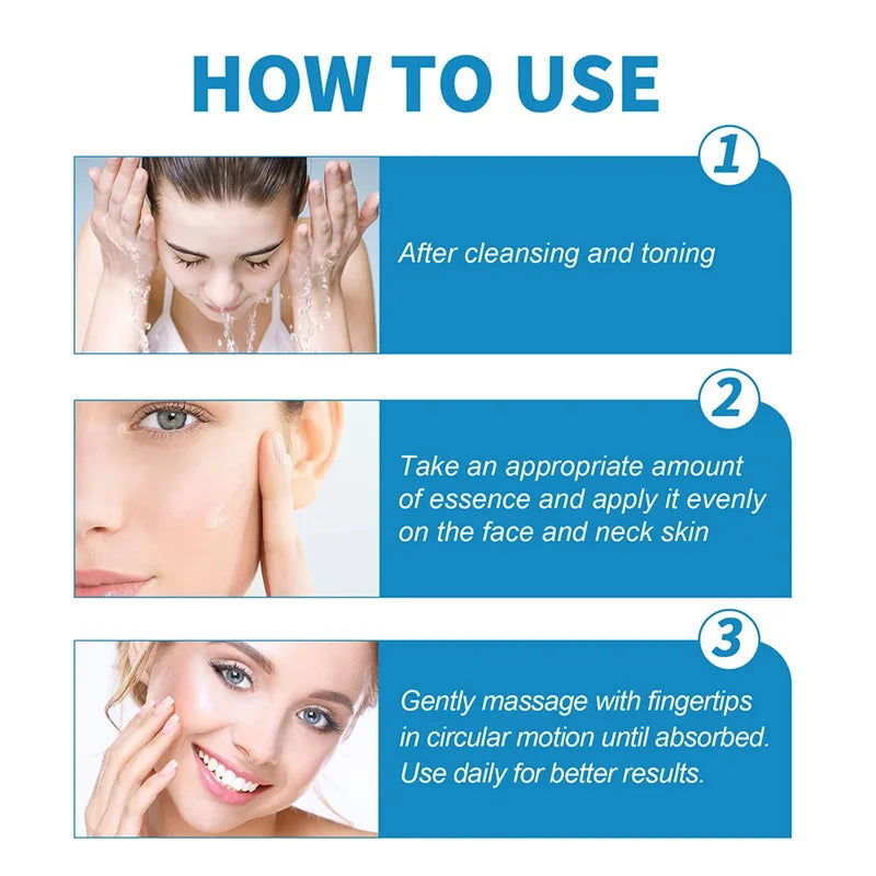 B5 Hyaluronic Acid Serum Facial Anti Aging Wrinkle Lift Firming Fine Lines Lightening Dark Circle Skin Brightening Hyalu Serum