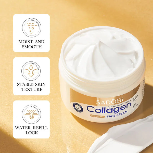 SADOER Collagen Skin Care Sets Moisturizing Anti-aging Face Cream Anti Dark Circles Eye Cream Eyes Facial Travel Size Skin Care