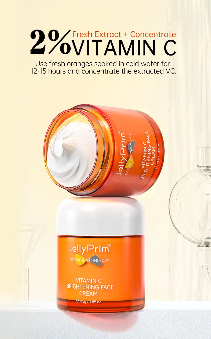 Vitamin C Whitening Face Cream Niacinamide Even Skin Tone Dryness Hydration Lightweight Facial Moisturizing Cream Skin Care 50g