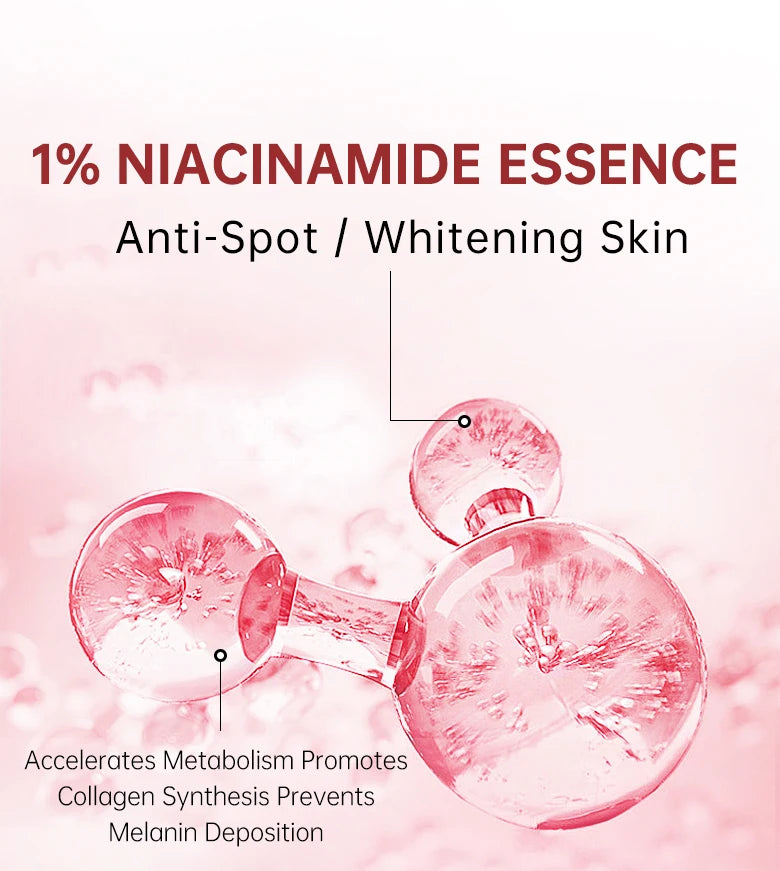 Niacinamide Dark Sport Face Serum Pore Shrinking Hyaluronic Acid Moisturizing Minimize Large Pores Facial Serum Skin Care