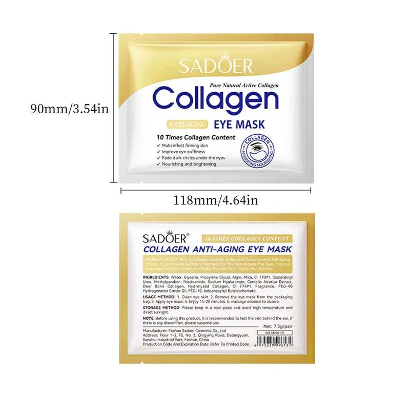 1-10pcs Crystal Collagen Eye Mask Anti Dark Circles Remove Eyes Bags Moisturizing Eyes Patches Gel Masks Skin Care
