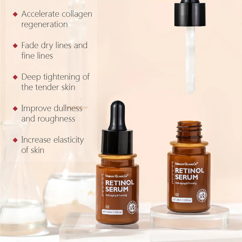 Retinol Facial Cream+Face Serum+Eye Serum Set Anti-Aging Wrinkle Remover Firming Moisturizing Whitening Skin Face Care Kits