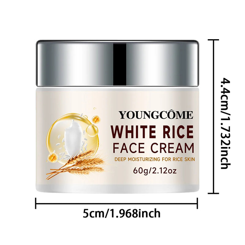 YOUNGCOME Rice washing water moisturizin g face cream, suitable for dry and rough skin, Improves the texture of skin