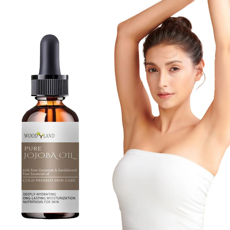 PURE JOJOBA OIL with Rose Geranium  Sandalwood  IMPROVE SKIN DRYNESS MOISTURIZING AND REPAIRING
