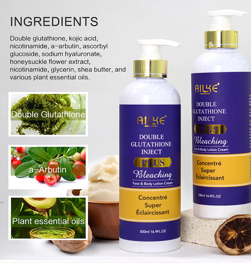 AILKE Glutathione Bleaching Cream, Advanced Lightening Lotion, Glowing Cream For Inner Thighs, Bikini Area Underarms, Natural