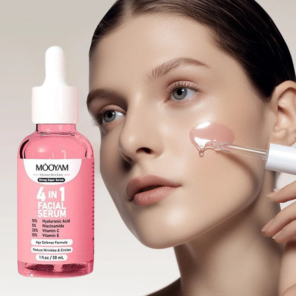4IN1 Facial Serum Hyaluronic Acid Niacinamide VC VE Serum Cosmetics Dark Spot Remover Hydrating Moisturize Beauty Whiten Makeup