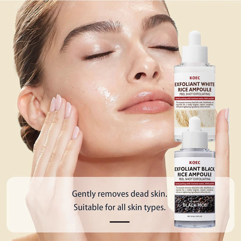 Glow Rice Ampoule Rice Essence Moisturizing And Hydrating Gentle Cleansing Peel Shot Exfoliant Repair Skin Niacinamide Essences