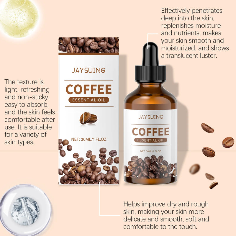Coffee Skincare Body Oil Face Moisturizer Tighten Firm Hydrating Sooth Dry Skin Lighten Fine Lines Massage After Shower Body Oil