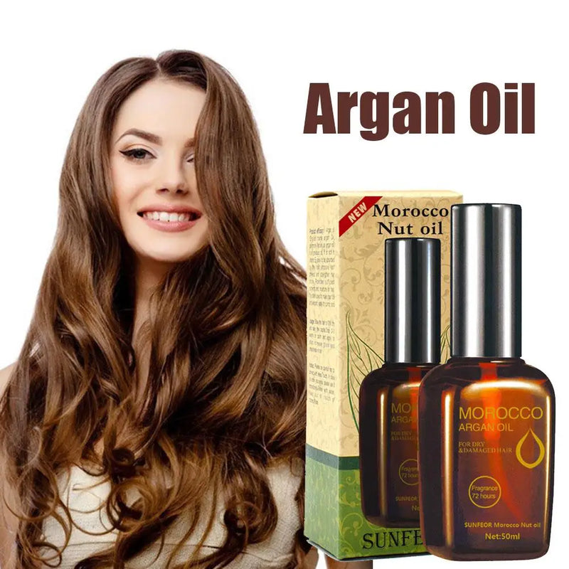 Moroccan Argan Oil Hair Mask 50/60ml – Leave-In Treatment for Frizz Control, Hydration & Split Ends Repair, Salon/Home Use
