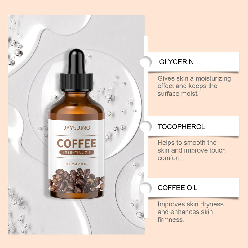 Coffee Skincare Body Oil Face Moisturizer Tighten Firm Hydrating Sooth Dry Skin Lighten Fine Lines Massage After Shower Body Oil