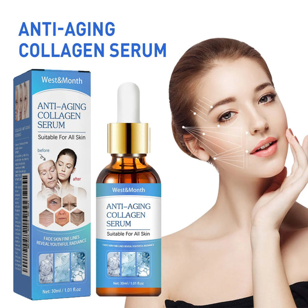 Collagen Face Serum Tighten Lifting Lightening Fine Lines Wrinkle Nourishing Anti-aging Moisturizing Brighten Essence Skin Care