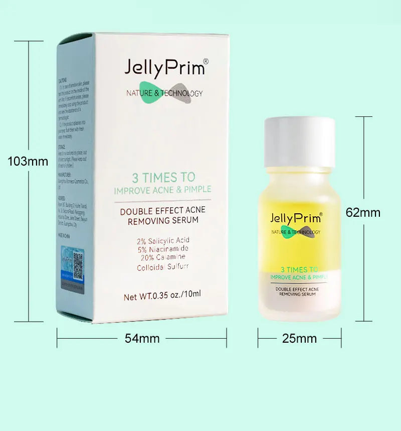 JellyPrim Salicylic Acid Pimple Removal Niacinamide Whitening Facial Serum Shrink Pores Skin Care Cosmetics