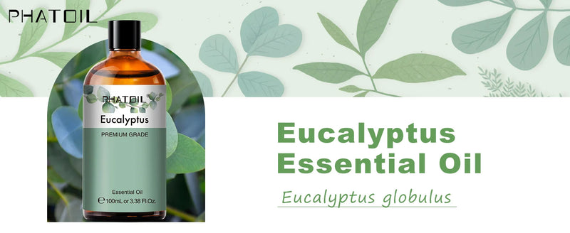PHATOIL 100ML Eucalyptus Rose Essential Oils Lavender Indian Sandalwood Bergamot Cinnamon Lemongrass Essential Oils For Skin