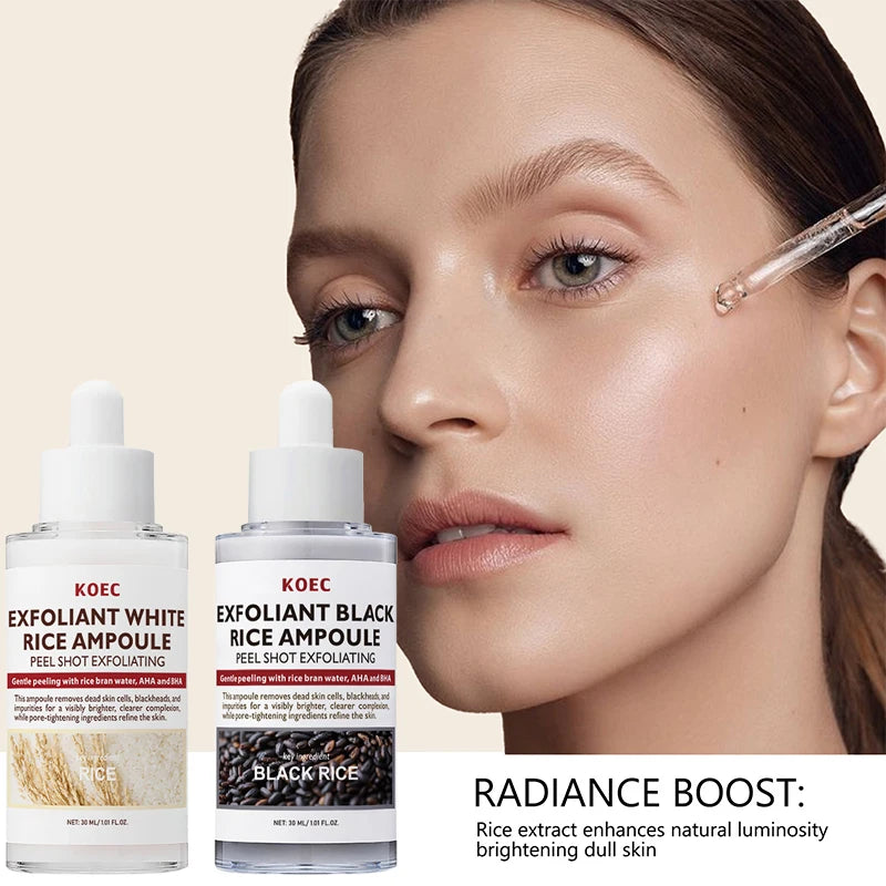 Glow Rice Ampoule Rice Essence Moisturizing And Hydrating Gentle Cleansing Peel Shot Exfoliant Repair Skin Niacinamide Essences