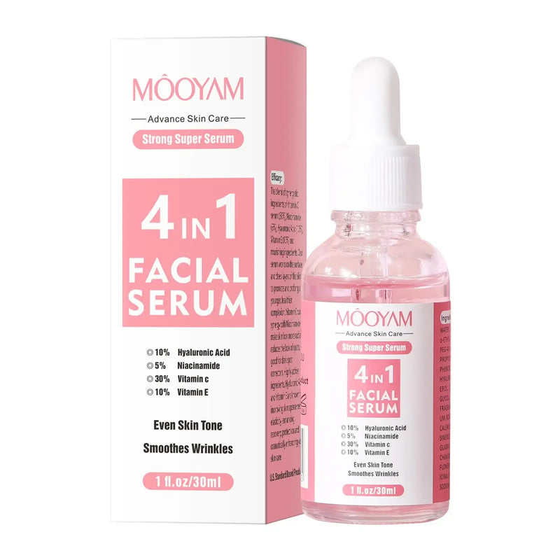 4IN1 Facial Serum Hyaluronic Acid Niacinamide VC VE Serum Cosmetics Dark Spot Remover Hydrating Moisturize Beauty Whiten Makeup