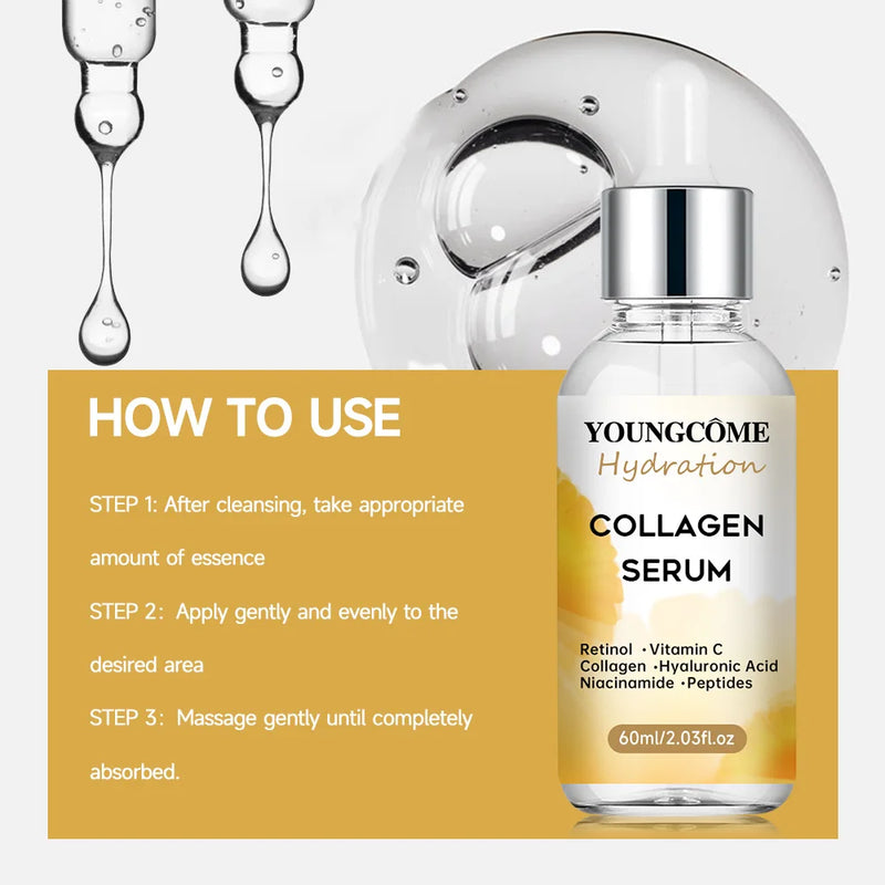 Collagen Face Serum skincare Facial Essence Liquid Firming Moisturizing Nourishing Facial Serum Skin Care Niacinamide
