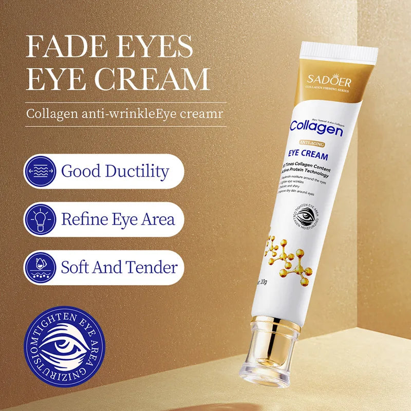 SADOER Collagen Skin Care Sets Moisturizing Anti-aging Face Cream Anti Dark Circles Eye Cream Eyes Facial Travel Size Skin Care