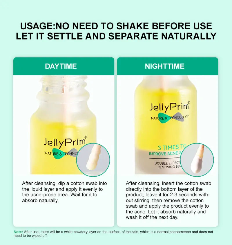 JellyPrim Salicylic Acid Pimple Removal Niacinamide Whitening Facial Serum Shrink Pores Skin Care Cosmetics