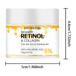 YOUNGCOME A moisturizing and moisturizing face cream containing collagen and retinol,Smoothes wrinklesSkin looks visibly younger