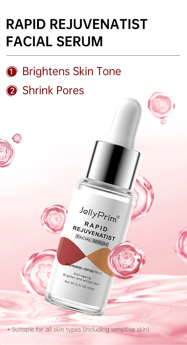 Niacinamide Dark Sport Face Serum Pore Shrinking Hyaluronic Acid Moisturizing Minimize Large Pores Facial Serum Skin Care