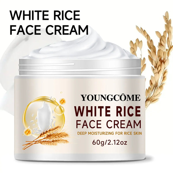YOUNGCOME Rice washing water moisturizin g face cream, suitable for dry and rough skin, Improves the texture of skin