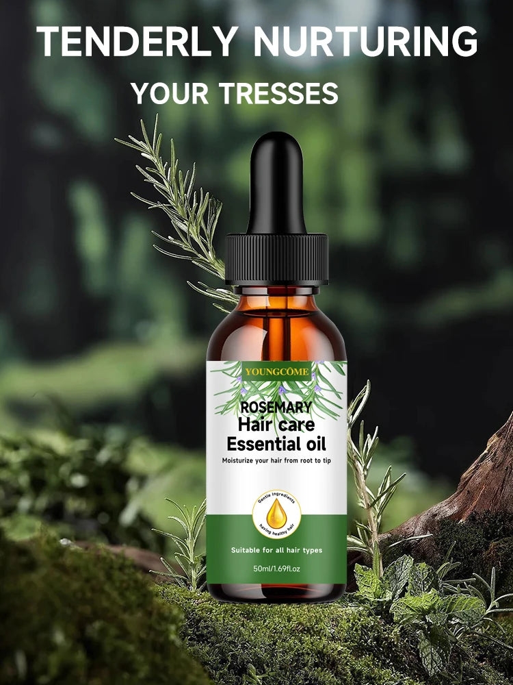 YOUNGCOME Rosemary hair care essential oil,Nourishes Repairs Improves Frizz Prevents Hair Loss Thinning Damaged Hair Care