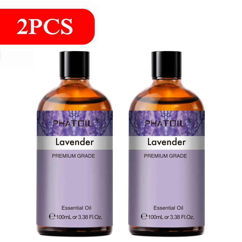 PHATOIL 100ML Eucalyptus Rose Essential Oils Lavender Indian Sandalwood Bergamot Cinnamon Lemongrass Essential Oils For Skin
