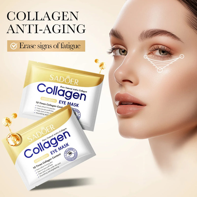 1-10pcs Crystal Collagen Eye Mask Anti Dark Circles Remove Eyes Bags Moisturizing Eyes Patches Gel Masks Skin Care