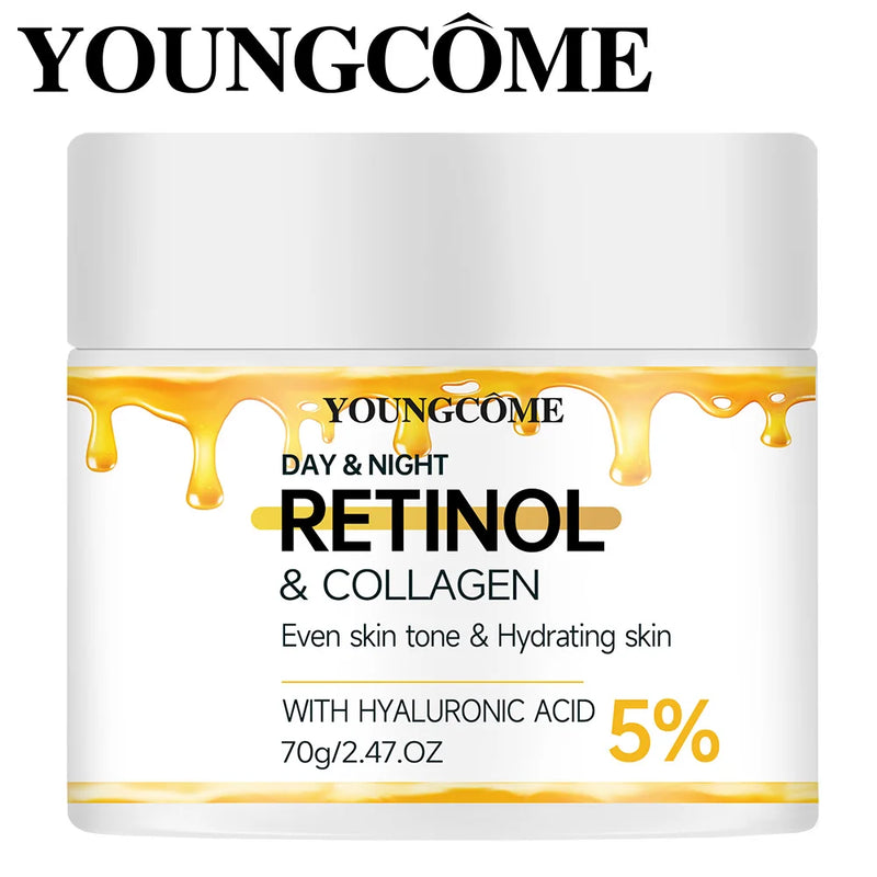 YOUNGCOME A moisturizing and moisturizing face cream containing collagen and retinol,Smoothes wrinklesSkin looks visibly younger