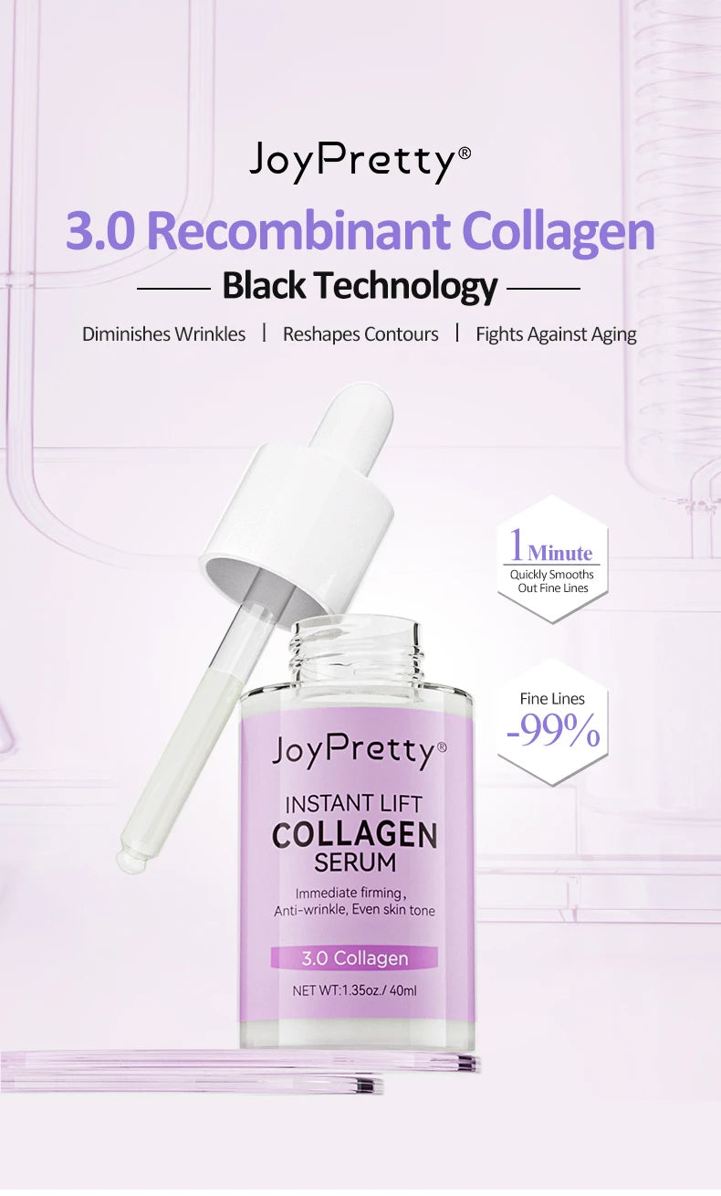 Collagen Face Serum Wrinkle Removal Hyaluronic Acid Anti Aging Fine Lines Lifting Niacinamide Brighten Serum Skin Care JoyPretty