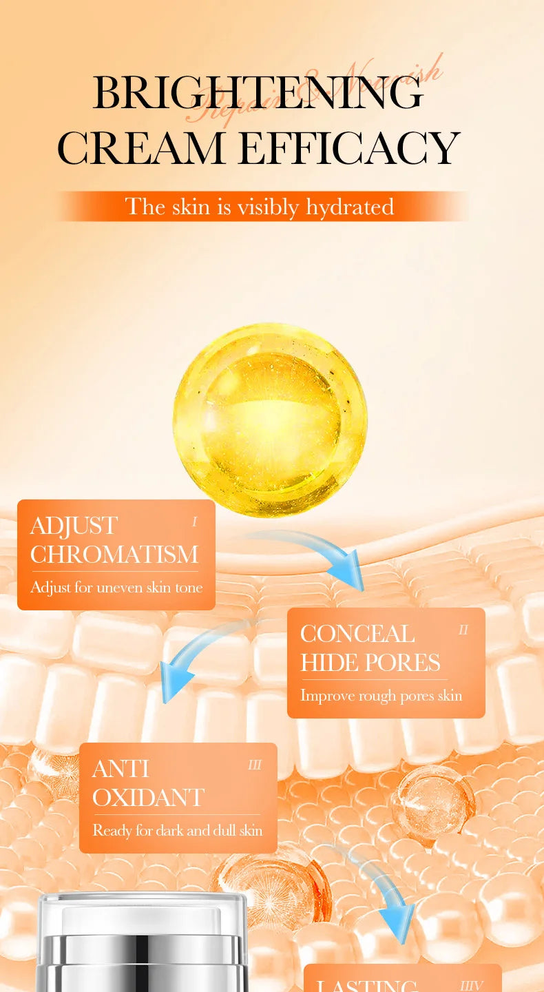 SADOER Vitamin C Collagen Face Cream Firming Moisturizing Brightening Hydrating Facial Cream Day Creams Beauty Face Skin Care