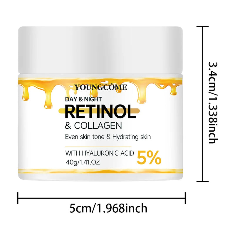 YOUNGCOME A moisturizing and moisturizing face cream containing collagen and retinol,Smoothes wrinklesSkin looks visibly younger